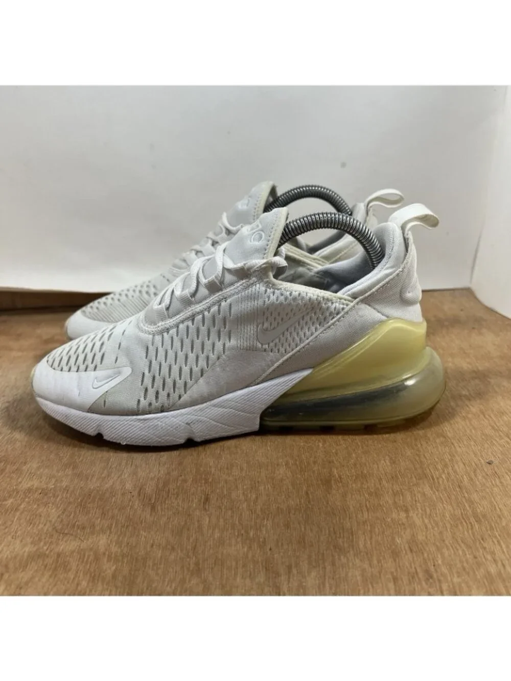 Nike Air Max 270 Women Size 8 Shoes 'Triple White' 943345-103